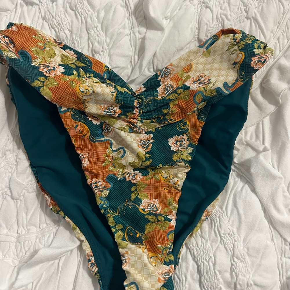 Floral High-Waisted Bikini Bottom